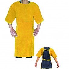 BT-1006 Series, Cowhide Leather Apron with Short Sleeves 
